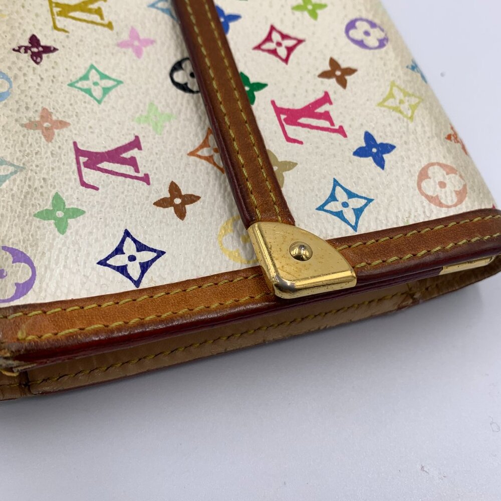 Authentic Louis Vuitton Multicolor Porte Tresor International White Long Wallet - Picture 9 of 15